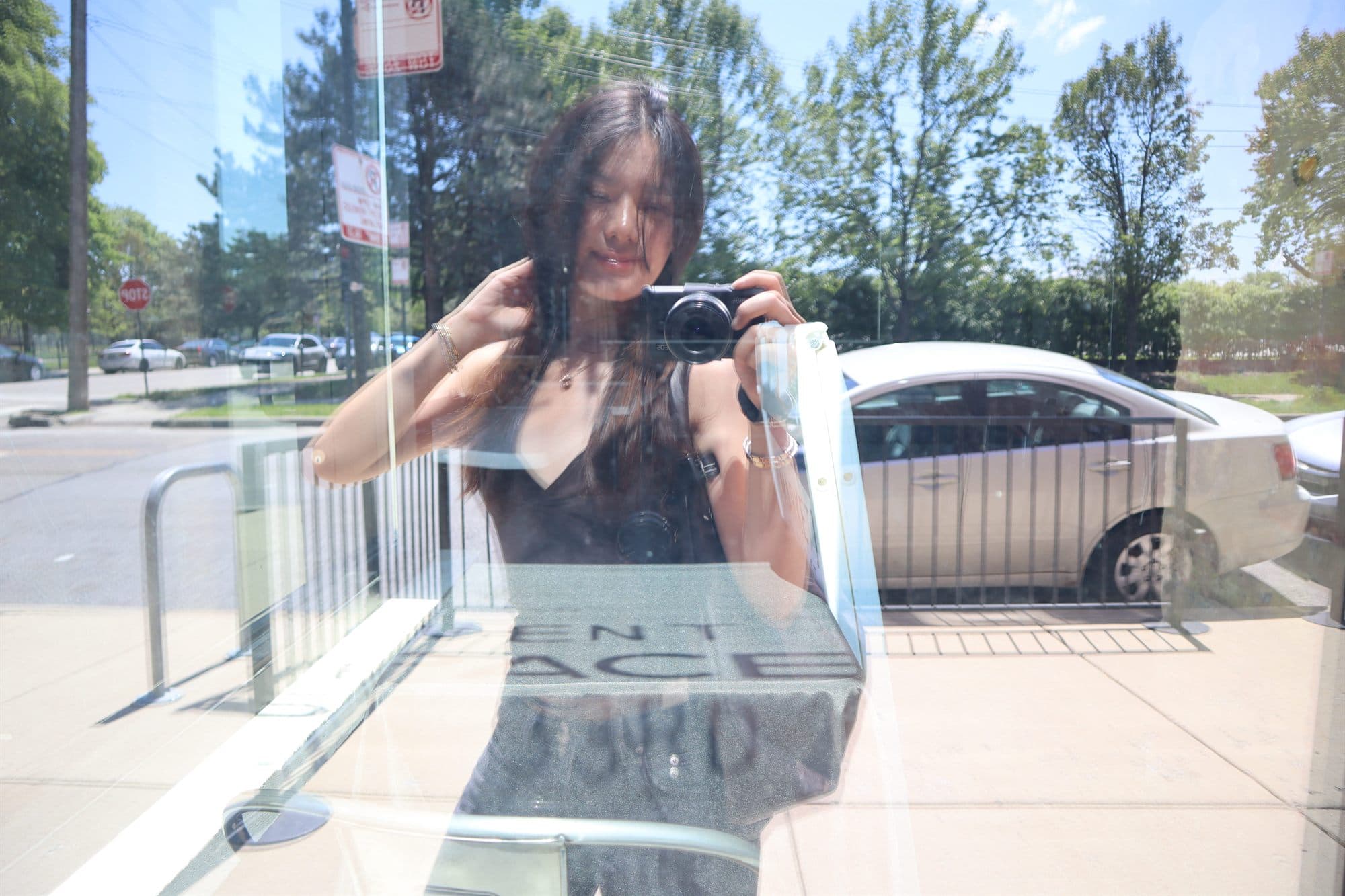 My taking a photo in a mirror