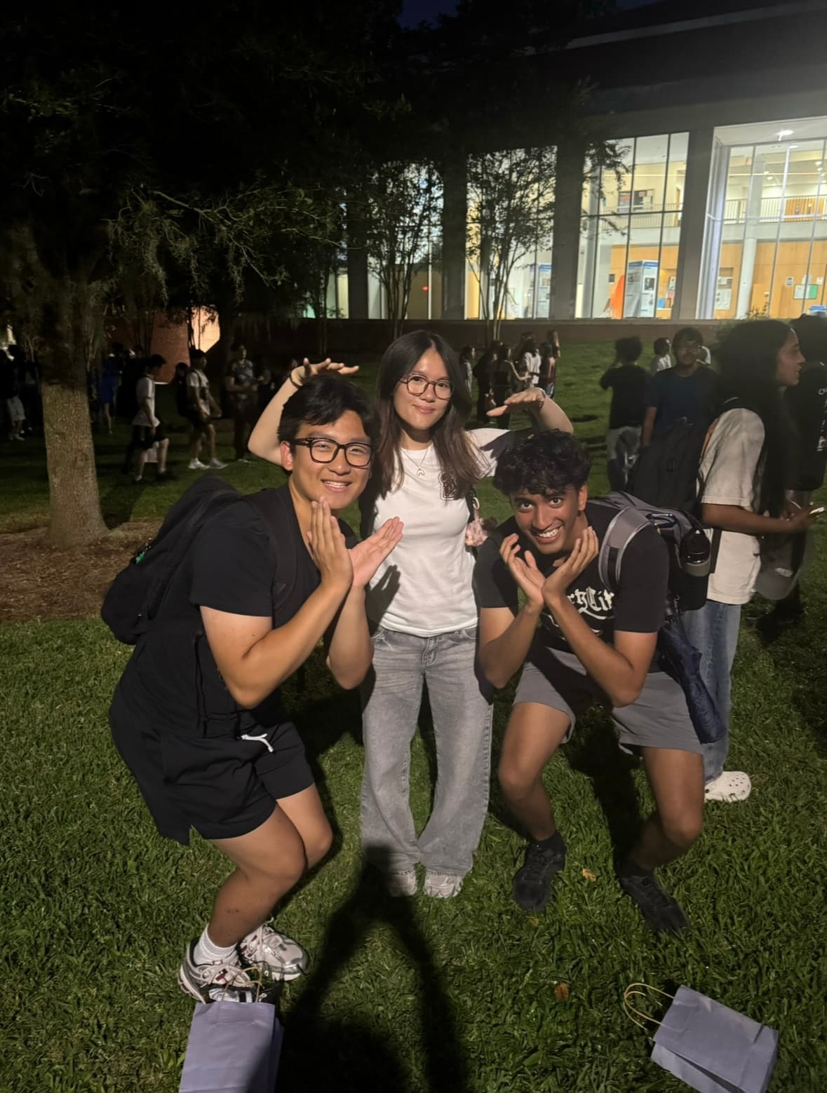 SASE friends at night