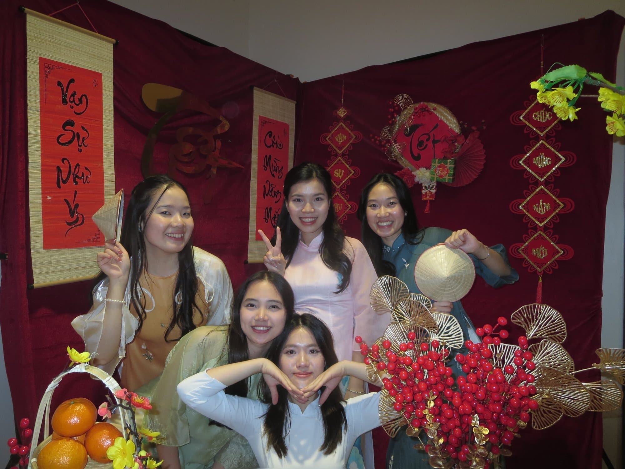 Friends celebrating Tết with VISA
